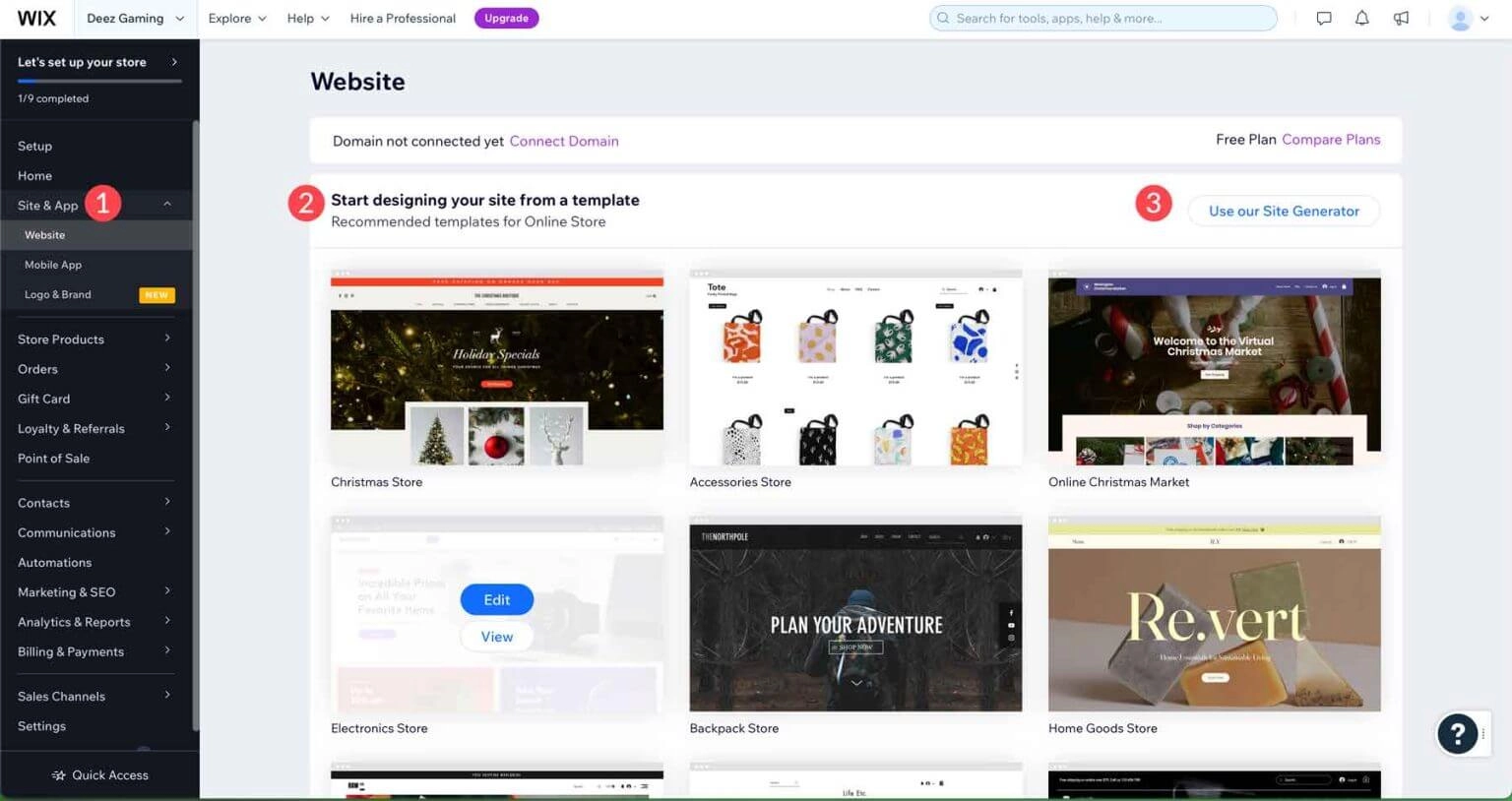 Die Registerkarte „Seite & App Die Registerkarte „Seite & App
