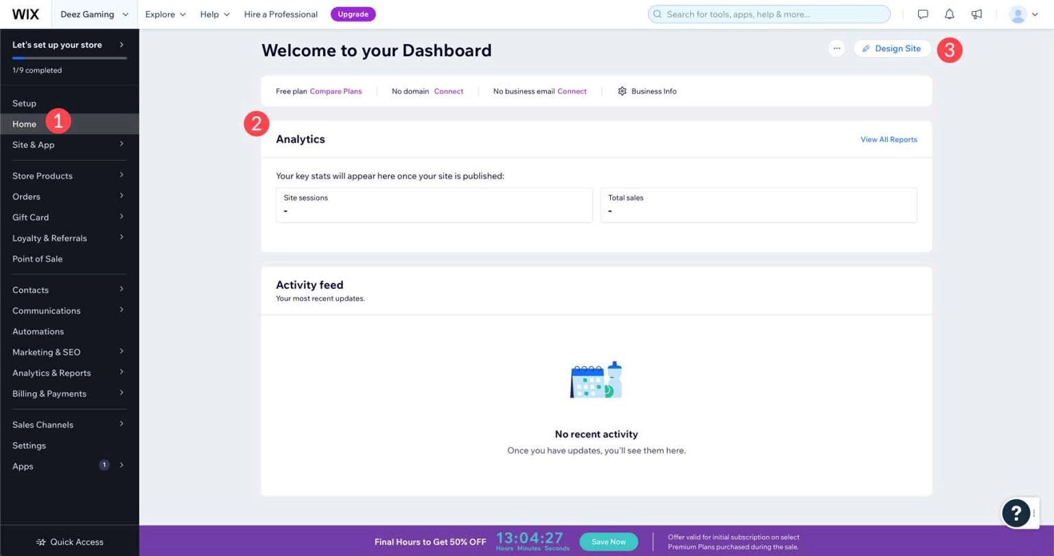 Einrichten des Dashboards  Einrichten des Dashboards
