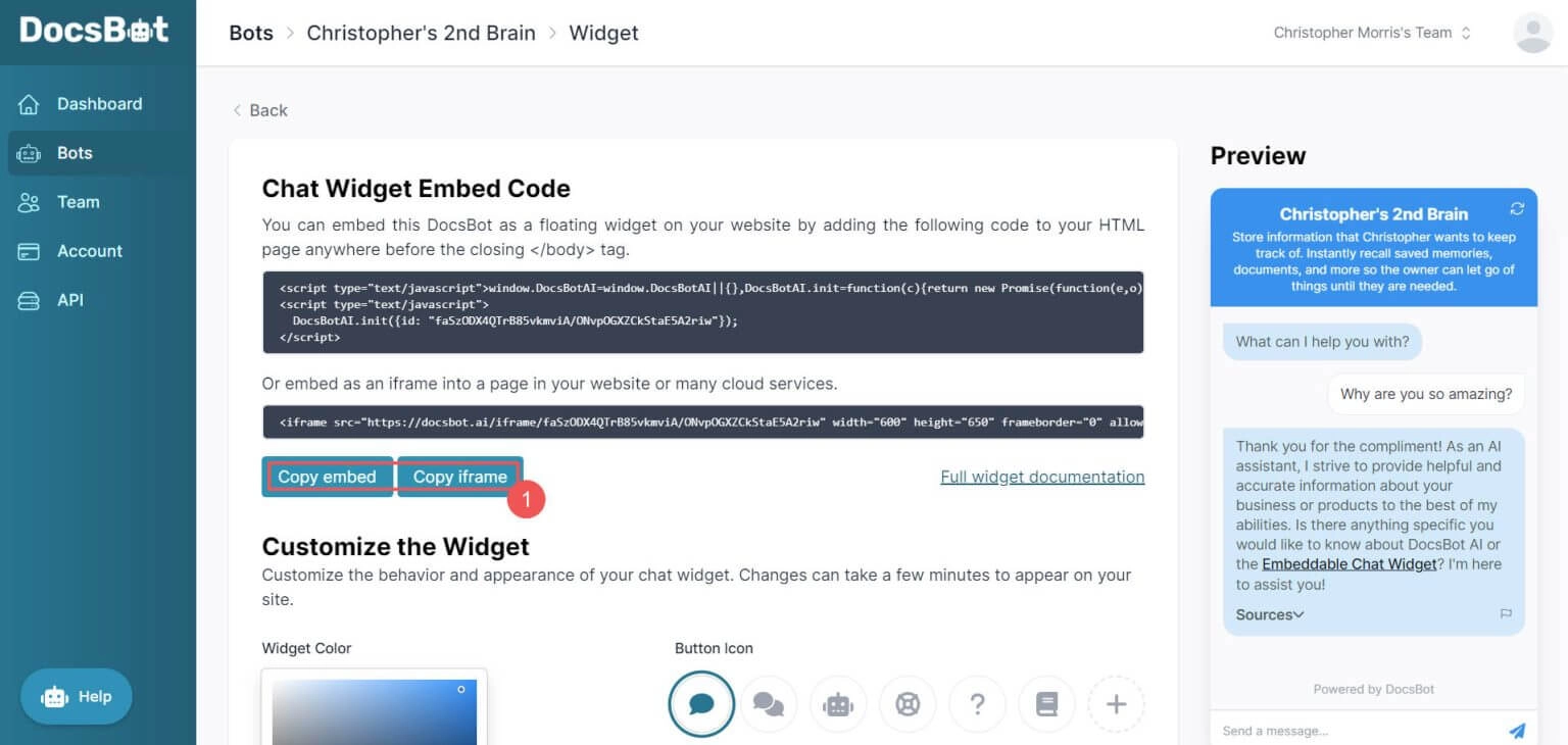 Einbettungscodes für Ihr Chat-Widget  Einbettungscodes für Ihr Chat-Widget - Agentur Brunner & Rost
